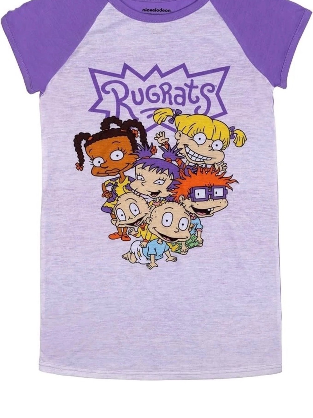 Nickelodeon Rugrats Purple Night Gown Raglan Graphic